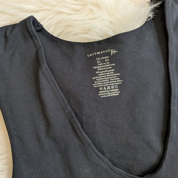 Intimately Free People Seamless Black V Neck Tank Top XS/S Small - Picture 2 of 4
